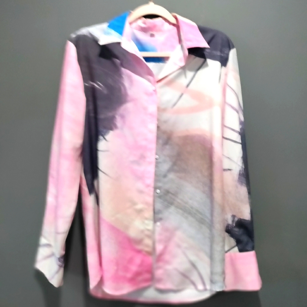 Shein long sleeves button down blouse